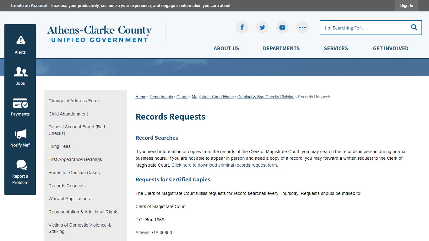 Records Requests | Athens-Clarke County, GA - Official Website