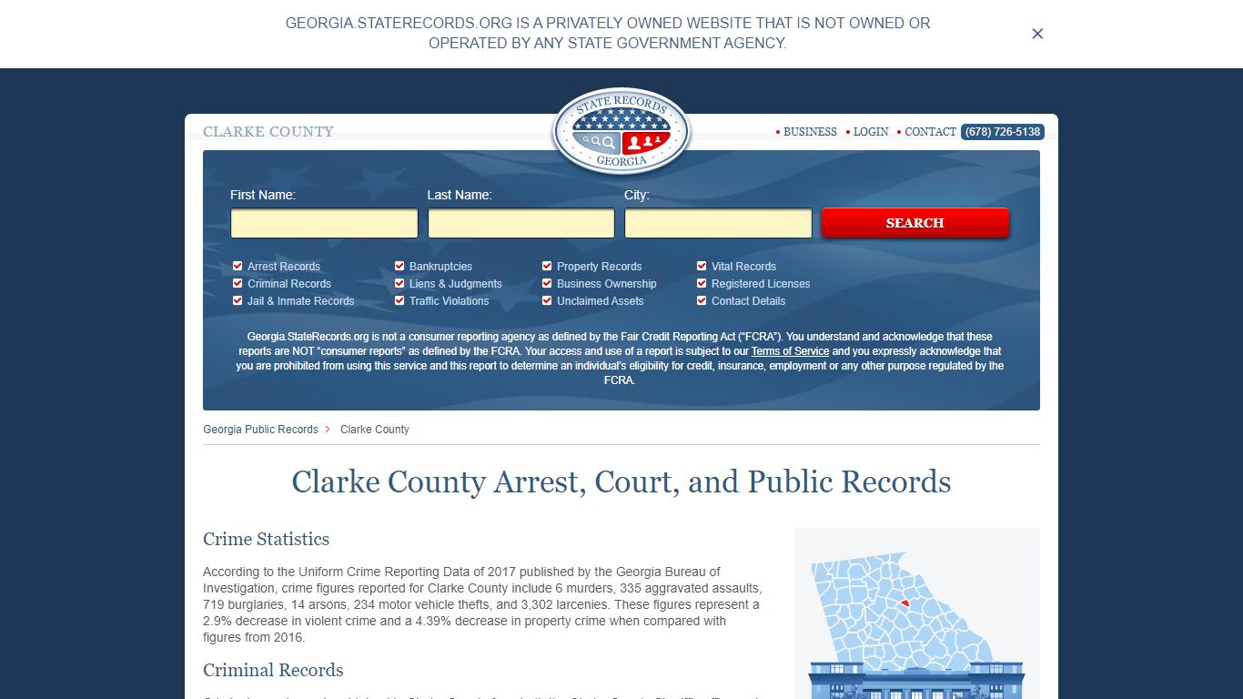 Clarke County Arrest, Court, and Public Records